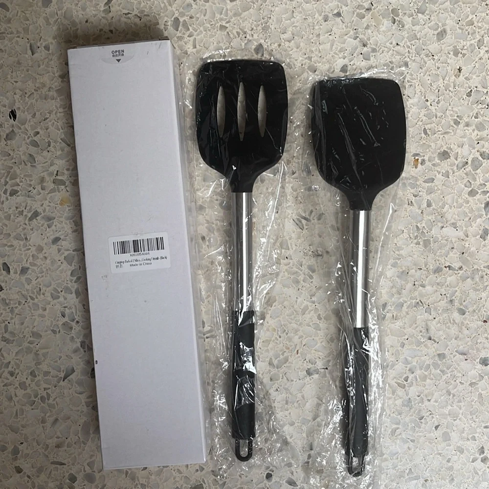 Cooptop pack of 2 silicone spatulas cooking utensils